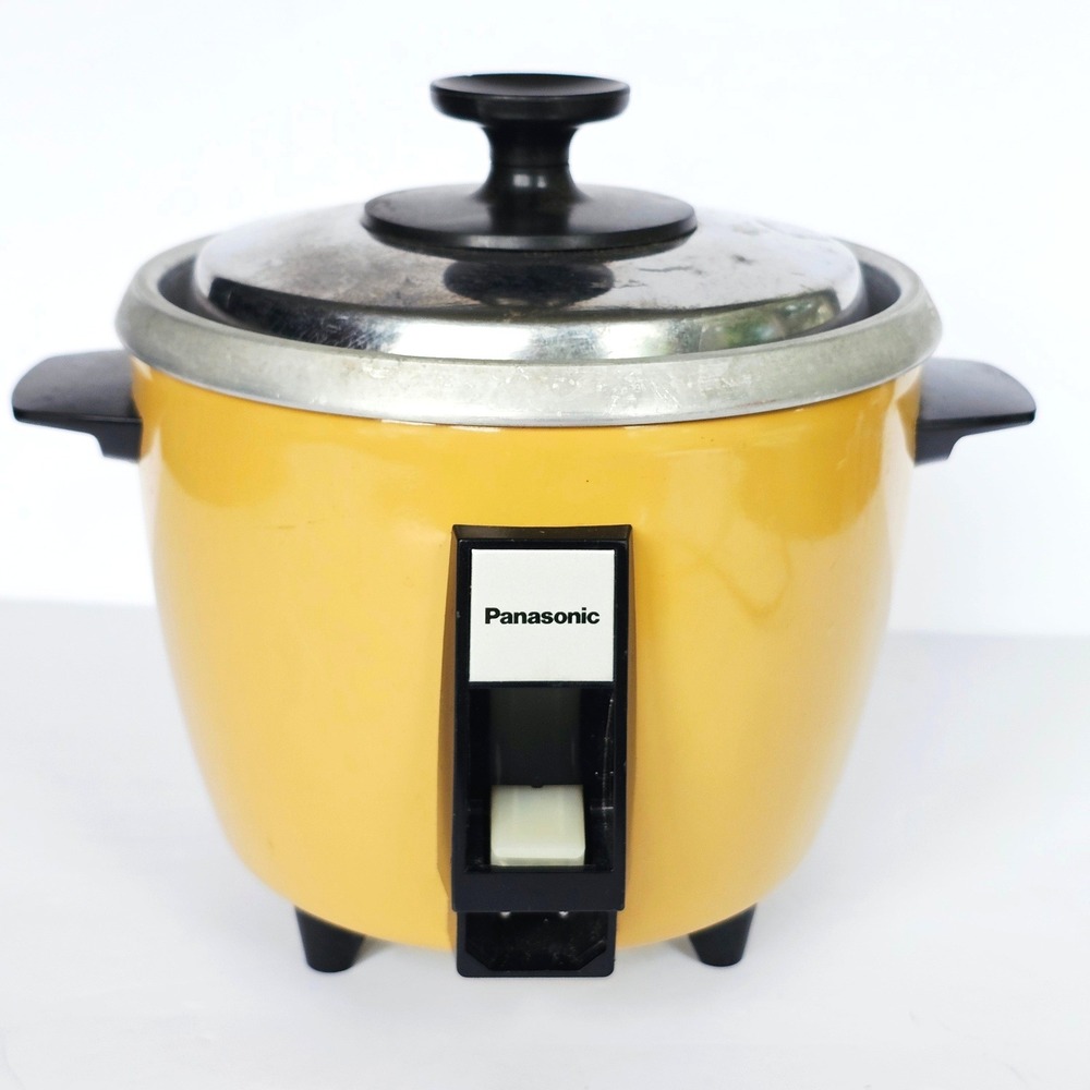 Vintage Panasonic Rice-O-Mat SR-6E Yellow Rice Cooker Steamer Japan Retro MCM